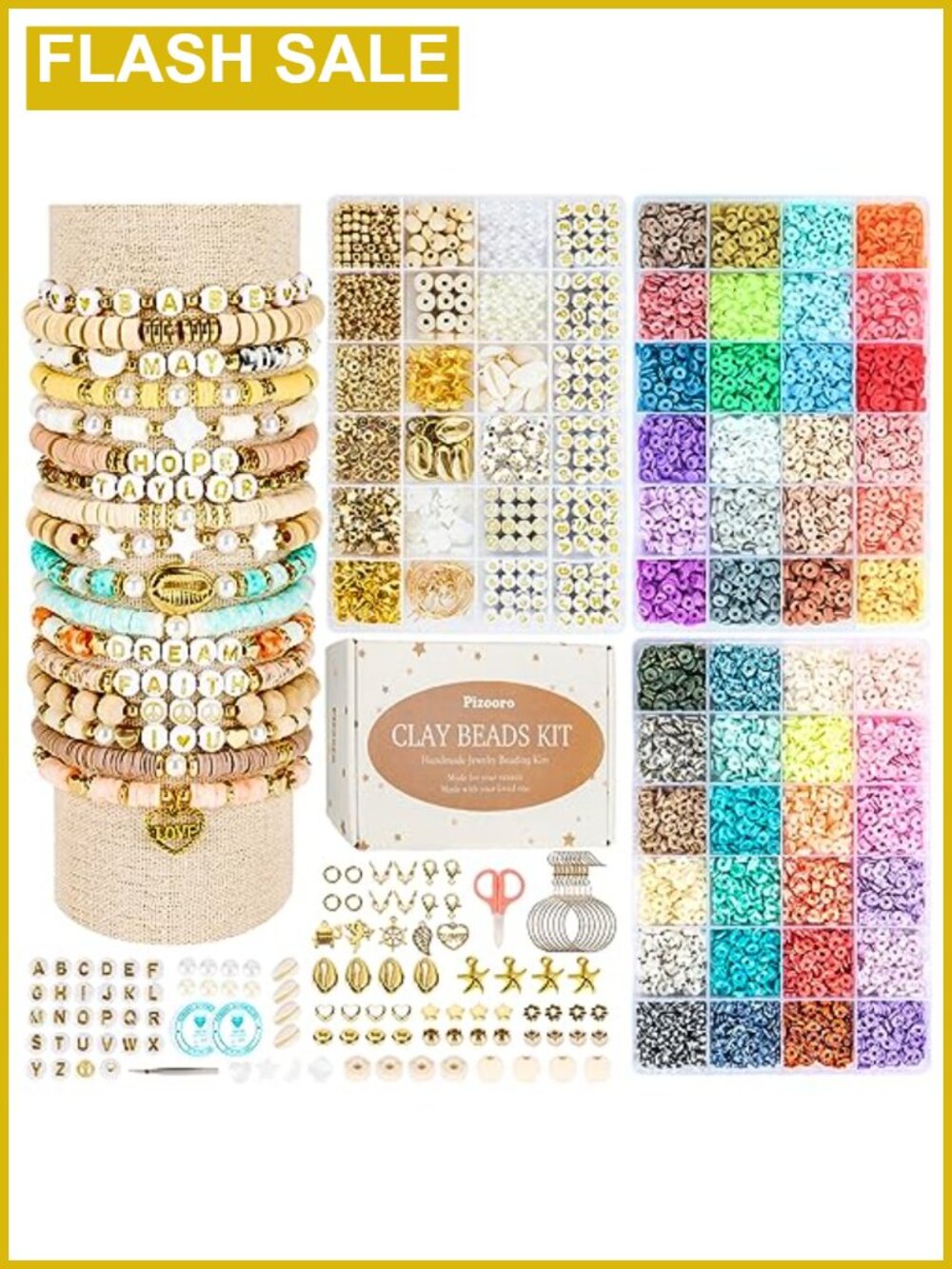 Clay Beads Bracelet Making Kit 10500pcs Jewelry Letter Beads DIY Crafts